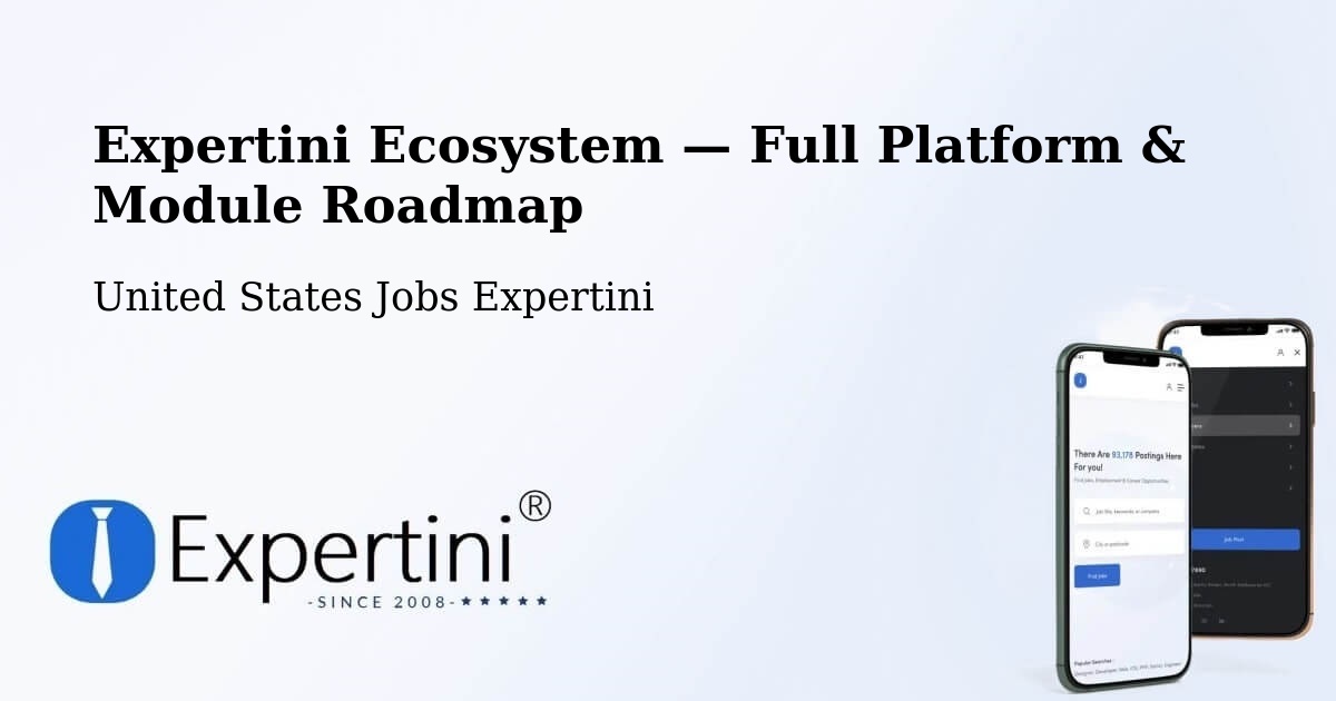 Expertini Ecosystem — Full Platform & Module Roadmap – Manassas